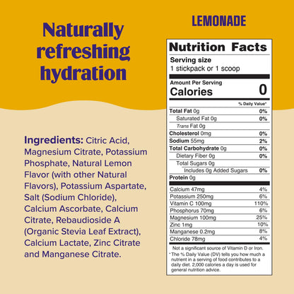 Lemonade electrolyte drink mix